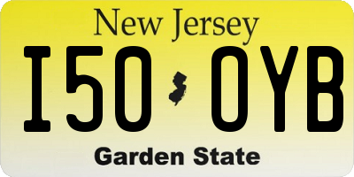 NJ license plate I50OYB