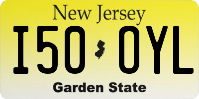 NJ license plate I50OYL