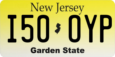 NJ license plate I50OYP