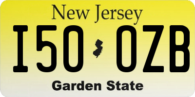 NJ license plate I50OZB