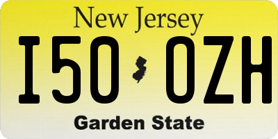 NJ license plate I50OZH