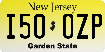 NJ license plate I50OZP