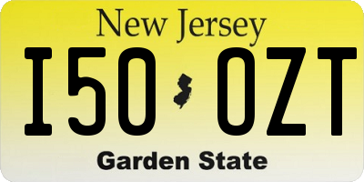 NJ license plate I50OZT