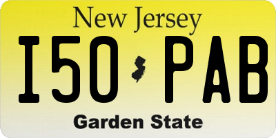 NJ license plate I50PAB