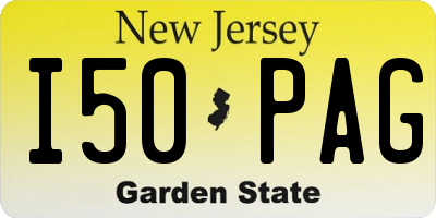 NJ license plate I50PAG