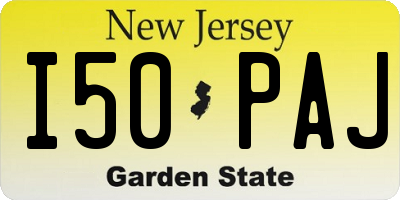 NJ license plate I50PAJ