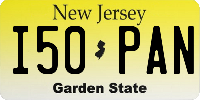 NJ license plate I50PAN