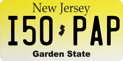 NJ license plate I50PAP