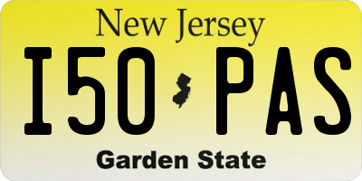 NJ license plate I50PAS