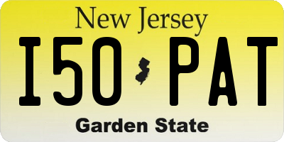 NJ license plate I50PAT