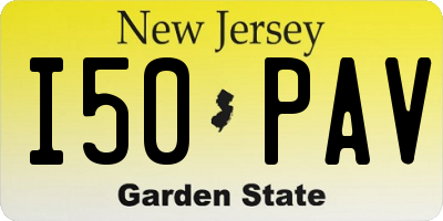 NJ license plate I50PAV