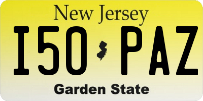 NJ license plate I50PAZ
