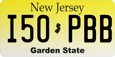 NJ license plate I50PBB