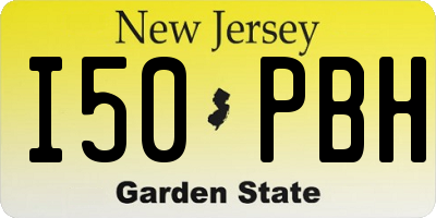 NJ license plate I50PBH