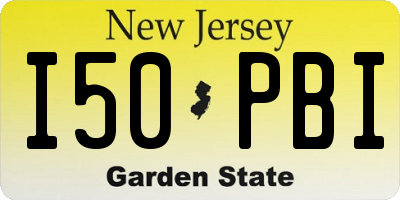NJ license plate I50PBI
