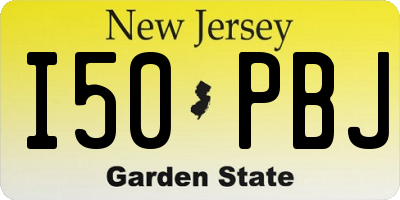 NJ license plate I50PBJ