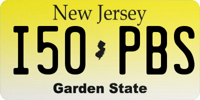 NJ license plate I50PBS
