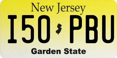 NJ license plate I50PBU
