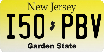 NJ license plate I50PBV