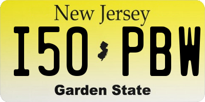 NJ license plate I50PBW