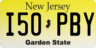 NJ license plate I50PBY