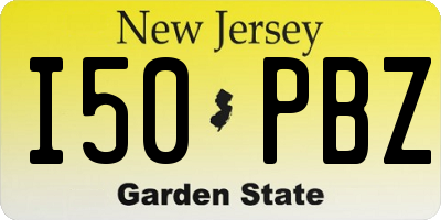 NJ license plate I50PBZ