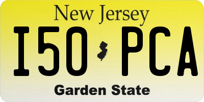 NJ license plate I50PCA