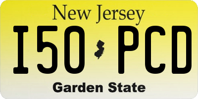 NJ license plate I50PCD