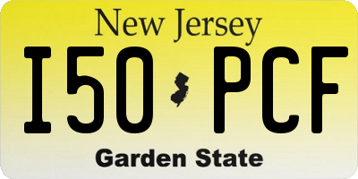 NJ license plate I50PCF