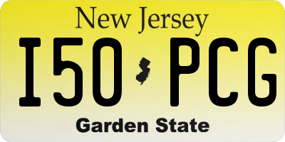 NJ license plate I50PCG