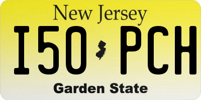 NJ license plate I50PCH