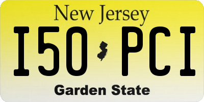 NJ license plate I50PCI