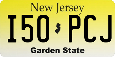 NJ license plate I50PCJ