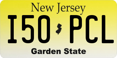 NJ license plate I50PCL