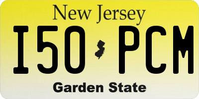 NJ license plate I50PCM