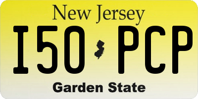 NJ license plate I50PCP
