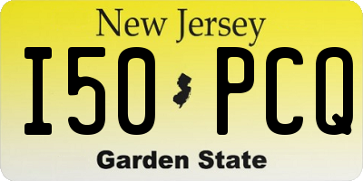 NJ license plate I50PCQ