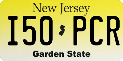 NJ license plate I50PCR