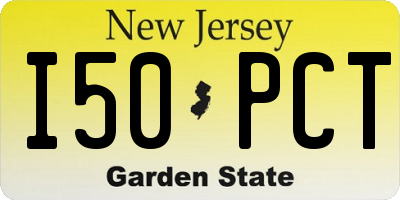 NJ license plate I50PCT