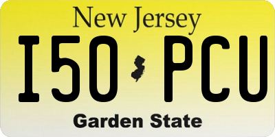 NJ license plate I50PCU