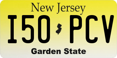 NJ license plate I50PCV