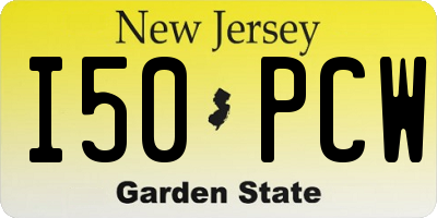 NJ license plate I50PCW