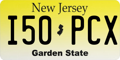 NJ license plate I50PCX