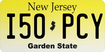 NJ license plate I50PCY