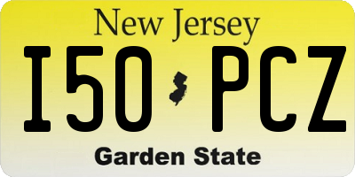 NJ license plate I50PCZ