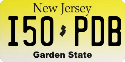 NJ license plate I50PDB