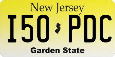 NJ license plate I50PDC