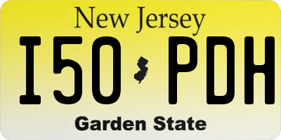 NJ license plate I50PDH