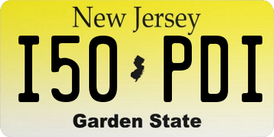 NJ license plate I50PDI