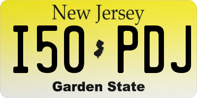NJ license plate I50PDJ